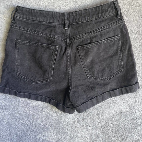Pacsun Shorts Womens 27 Black Denim Mom Shorts High Rise Preppy Festival Beach - Picture 10 of 12